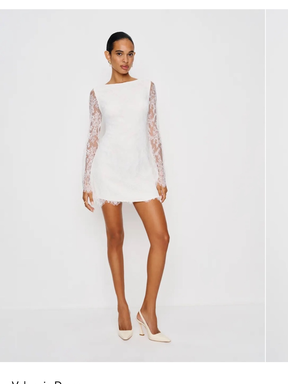 Reformation Valencia lace mini dress bridal bachelorette open back NWT